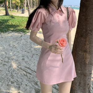 Missliu Đầm Hoa Cao Cấp Váy Cổ Chữ V Tay Phồng Vải Voan Ngọt Ngào Hàn Quốc Mới Mùa Hè 2021 Thời Trang