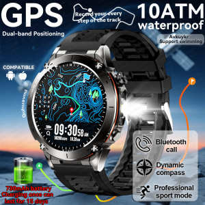 2025 New For HUAWEI IOS Ultra GPS Smart Watch 10ATM Waterproof Built-in Dual-band GNSS Compass Military Sport Men SWIM Bracelet