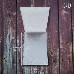 Elegant Symmetrical Floral 3D Embossing Folder - Wedding Invitation Border Pattern Design Easy to Print - Perfect for DIY Craft