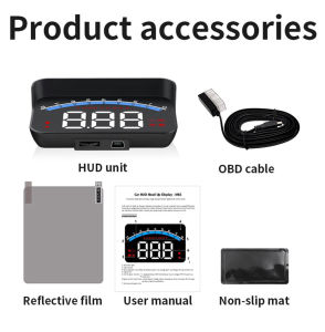 RYSJM | HUD M6S OBD2 Head Up Display Auto Electronics KM/h MPH OBD for Overspeed Security Alarm Water Temp Voltage Projector Windshield