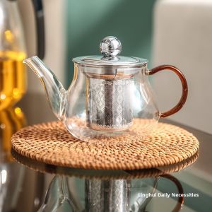 Heat Resistant Flower Tea Kettle Set with Stainless Steel Filter