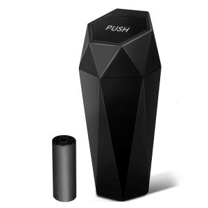 Car Trash Can (with Lid) Portable Car Dustbin Auto Trash Bags Mini Garbage Bin Leakproof Vehicle Garbage Can Car Accessories