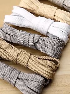1 Pair 8mm Flat Shoelaces For Sneakers Nylon Shoelace For Kids And Adult Shoelaces