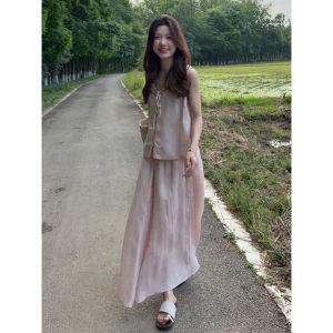SUSIEYUAN | Pretty Pink Dress for Summer Two Piece Set