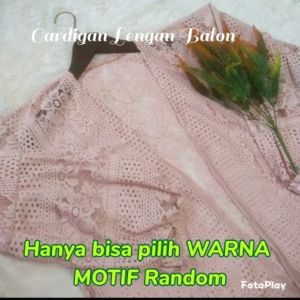 Cardigan Brokat Panjang Long Outer Kondangan Panjang COD - GSU