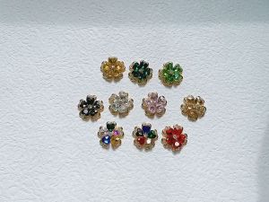 (1 cái)Center kim loại đính đá 25*25mm Nguyên liệu làm trang sức cổ trang Nguyên liệu diy