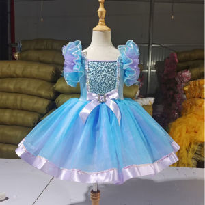 New Childrens Performance Outfit Kindergarten Dance Sequin Dress Cute Doll Performance Costume Princess Skirt for Girls