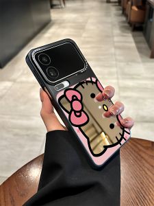 Nalize Mirror Kitty Cat Soft Silicone Phone Case for Xiaomi 17PROMAX Womens Makeup Mirror Protective Cover Anti-Fall