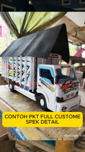 CUAN HOKI MAINAN TRUK OLENG SPESIAL FULL CUSTOME LAMPU TERPAL MAINAN MINIATUR TRUK & BUS FULL SPEK DETAIL