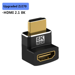 8K HDMI 2.1 Adapter 90 270 Degree Right Angle Male to Female Converter HDMI Cable Extension Connector For TV Laptop PC Monitor