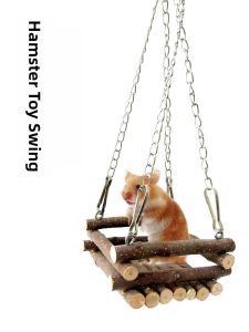 Apple Wood Hamster Toy Swing Bedding Scenery Items for Golden Retriever Hiders Hamster Houses Pet Supplies Small Pets