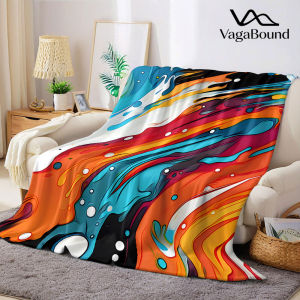 Chăn Flannel Chất Liệu Sơn Lỏng Sống Động Ấm Áp Mềm Mại Phong Cách Hiện Đại Chất Liệu Lông San Hô Dùng Trang Trí Ghế Sofa Quà Tặng Mọi Mùa Cho Halloween Và Giáng Sinh
