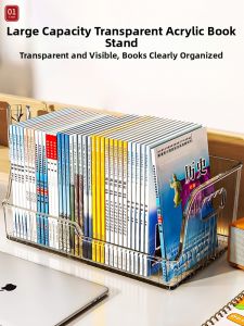 Transparent Acrylic Book Shelf Rack