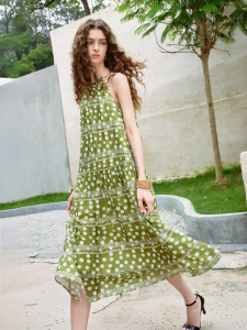 Toyouth | Váy Nghỉ Dưỡng Mùa Hè Kiểu Mới Boho Biển Chấm Bi Xanh
