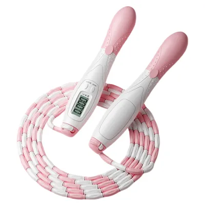 Beaded Jump Rope Jump Rope Adjustable Length Plastic Segmented Jump Rope Soft Beaded Skipping Rope for Indoor Outdoor