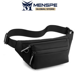 MENSPE Mens Chest Bag Waist Bag Large Capacity Shoulder Bag Wear-resistant Hip Belt Cross body Shoulder Pouch Purse Man Chest Bag Side Bag with Headphone Jack
