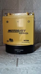 Aki Motor Pulsar Apache Thunder teg 12 Volt 9Ah Aki Kering Motobatt MTX9