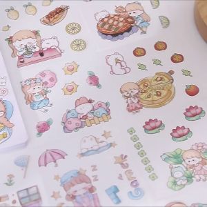 【Pharaoh🎀COD】  20pcs PET tahan air stiker akun tangan stiker gadis akun tangan stiker lucu cangkir termos akun tangan stiker termos cangkir stiker