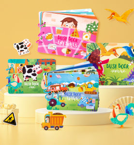 SG Montessori Quiet Activity Book Early Educational Waterproof Picture Book Reusable Sticker English Colour Shape