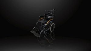 Flip Up Armrest Lightweight Transport Wheelchair With 14" Rear Wheel