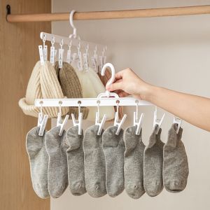 8 Clip Hanger Clothes Hanger Drying Racks Socks Holder Panty Holder
