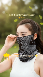 Khẩu trang che mặt cổ chống nắng đi xe máy