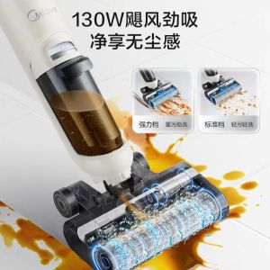 Midea เครื่องล้างพื้นแบบไร้สายไม้ถูพื้นเครื่องดูดฝุ่นไร้สายเปียกและแห้งสำหรับใช้ในครัวเรือน R6Max อัปเกรดใหม่