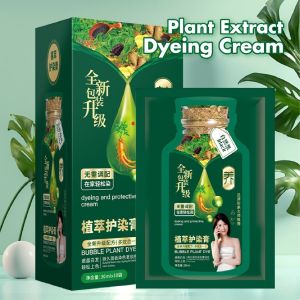 Bubble Plant Hair Dye Natural Gentle Long-Lasting Black Hair Color Plant-Based Hair Dye with Scalp Protection Hair Care