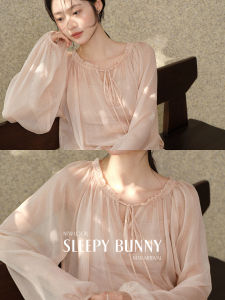 V-neck Ruffle Lantern Sleeve Shirt
