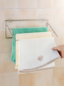 Kitchen Cloth Drying Rack Wall Mounted Stainless Steel Home Use Drainage Storage Shelf No Drilling Required Multi-layer Holder