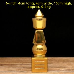 2025 Yearly Pure Copper Five Wheel Tower Ornament Lucky Home Decoration Safe Keeping Yellow Brass New Classical Style Desktop Placement