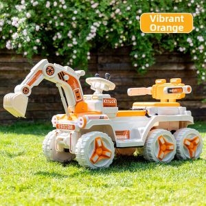 HECAN | Remote Control Electric Ride-on Excavator Toy for 1-6 Years Old Children