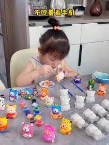 ✨🎨 Plaster Painting Clay Painting Art Crafts l Kids Children Game Prize Children Day Gifts l Cheap Goodie Bag Fillers l Christmas Gifts Cheap Supplies Paint Brush Kids Toys McQueen Spiderman Animal Clay Gypsum Paint