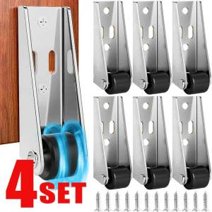 4 cái mở rộng bánh xe hướng thẳng đứng dễ dàng trơn tru yên tĩnh Mini trượt cửa một bánh ròng rọc hộ gia đình hướng công cụ di chuyển