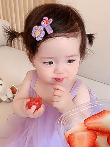 Kẹp tóc vải cho bé gái với khối lượng tóc nhỏ mà không làm hỏng tóc bé đẹp BB Clip trẻ em Phụ kiện tóc dễ thương