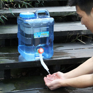 (Ready) Outdoor Water Barrel Bucket Portable Picnic Water Tank Container w/ Faucet
