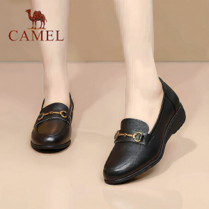 Camel | Giày Nữ Da Đế Băng Mid-cut và Gót Nhọn