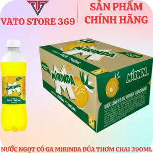 Nước ngọt MIRINDA hương vị thơm dứa chai 390ml