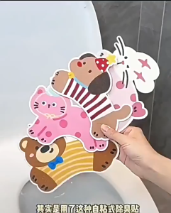 Cartoon Scented Toilet Sticker Air Freshener Aromatherapy Toilet Deodorant Lasting