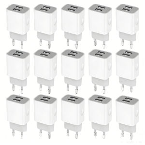 Sạc Tường EU Hai Cổng USB 5V 2A Bộ Chuyển Đổi Nguồn Châu Âu Cho iPhone Máy Tính Bảng Android - Cục Sạc Du Lịch Công Suất Tối Đa 10W