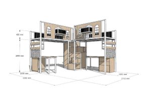 Kids room loft bed customize singapore