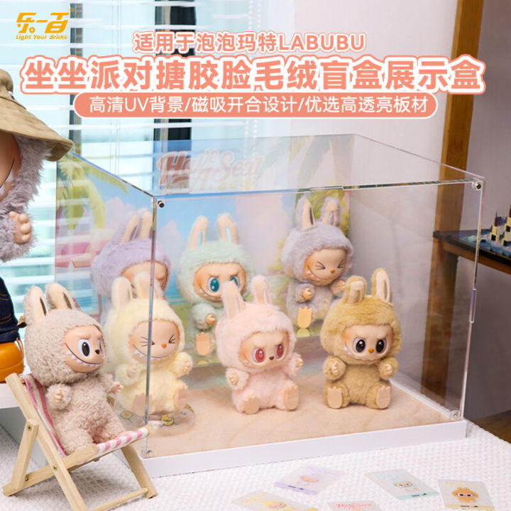 Labubu Vinyl Figure Display Box Party Scene Props Blind Box Wall ...