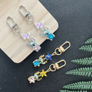 2/4pcs Disney Stitch Kawaii Cartoon Keychain Pendant Car Keyring for Boys & Girls Creative Bag Trinket Birthday Gift