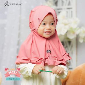Jilbab hijab kerudung bergo krudung wanita anak baby bayi 2 tahun jersey instan terbaru new terlaris terkini modern murah viral 2021 Arrafi AR 562 adem mudah di bentuk cantik non tanpa pet bahan stella ori premium cantik bayar di tempat COD gratis ongkir