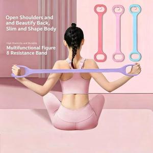 1/3Pcs 8-Shaped Resistance BandYoga Stretch Fitness Band For Back & Arm TrainingFitness Pull Rope Pilates Training Gym Tools