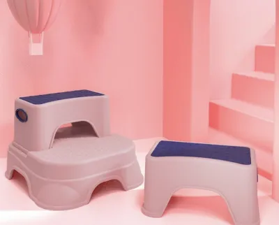 【Ready Stock】2-in-1 Multifunctional Detachable Booster High Step Stool for Kids with Anti-Slip Rubber/Foot Stools 儿童踩脚凳子