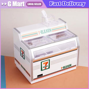 Coffee/7-eleven Store Magnetic Refrigerator Creative Sticker Convenience Store Decoration Lawson Store Luminous Magnetic Refrigerator Sticker 711 Convenience Store Sign Mini Freezer Illuminate Magnetic Refrigerator Sticker Creative Home Decor Gadget