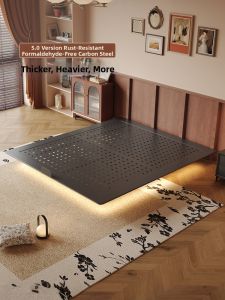 MEIZHAISHENGHUO | Retro Minimalist Web Red Floating Bed
