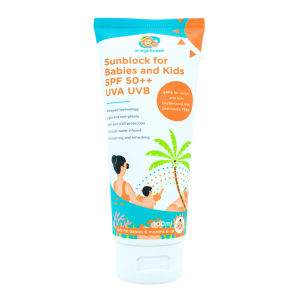 Orange & Peach Sunblock for Babies & Kids: No White Cast Sunscreen