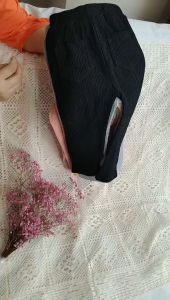 2-6 Years Children Girls Spring Autumn Skinny Cotton Trousers Vertical Stripes Straight Solid Long Pants